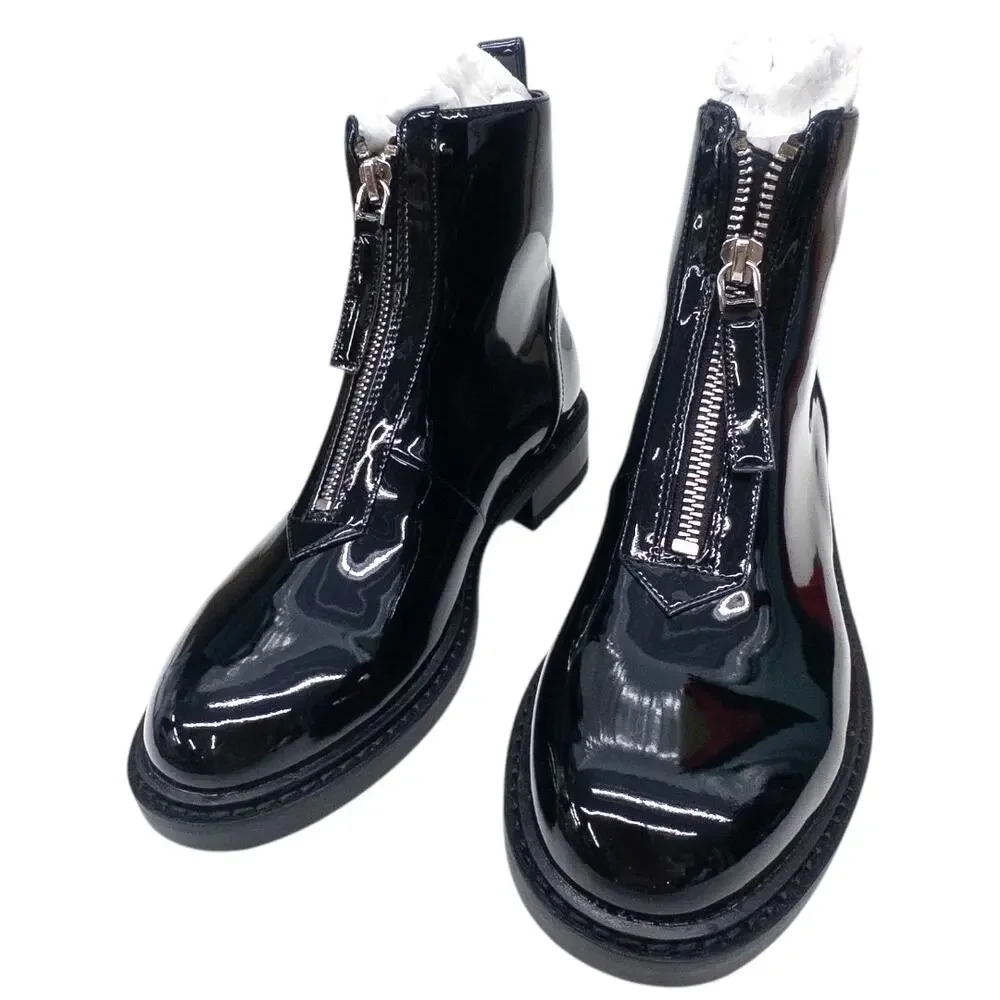 Aerosoles Anelli Zipper Front Glossy Patent Ankle Boots Women's Size 6